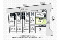 【区画図】車種によりますが車3台駐車可能です。
（実測図ではありません）