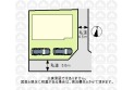 【区画図】道路の突き当りに位置しているので駐車が楽にできそうですね。
（実測図ではありません）