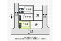 【区画図】南西角地の陽当たりの良い角地。
（実測図ではありません）