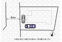 【区画図】カースペース2台分（車種による）と南庭付き