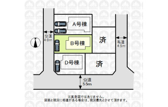 【区画図】整形地です。
（実測図ではありません）