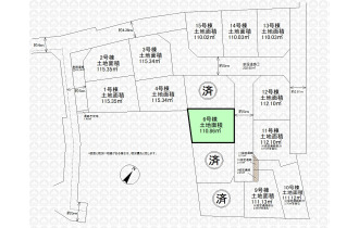 【区画図】土地面積110.86m2