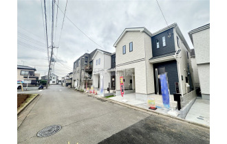 【外観】完成につきごゆっくりとご見学いただけます。（現地全体）