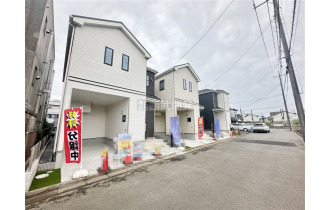 【外観】完成につきごゆっくりとご見学いただけます。（現地全体）