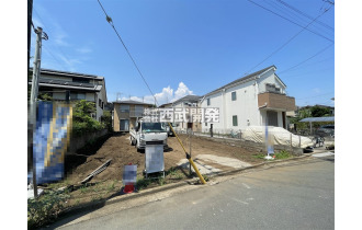 【外観】【現地全景】こちらの土地に新築の戸建てが建つ予定です。いまから完成が待ち遠しいです！