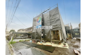 【外観】【現地全景】今しか見れない構造部分！地震にも耐えられるように一生懸命建築中です。