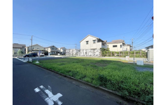 【外観】【現地全景】こちらの土地に新築の戸建てが建つ予定です。いまから完成が待ち遠しいです！