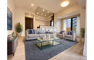 【居間】【配置してある家具や小物はCGによるイメージです。】