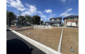 【外観】現地全景　建築条件無し土地のためお好きなハウスメーカーで建築できます。