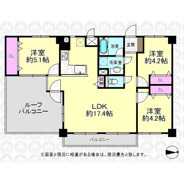 【間取】空室ですのでお気軽にご内覧出来ます!